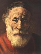 Portrait of an Old Man in Red (detail) REMBRANDT Harmenszoon van Rijn